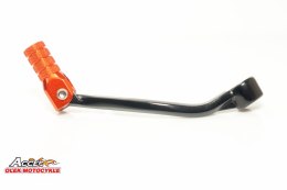 ACCEL DŹWIGNIA ZMIANY BIEGÓW KTM SX 85 '03-'17, SX 105 '07-'11, HUSQVARNA TC 85 '14-'17 ALUMINIOWA KOLOR CZARNY, KOŃCÓWKA POMARA