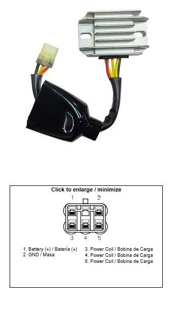 DZE REGULATOR NAPIĘCIA KAWASAKI KX 250F '13-'16; KX 450F '12-'15 (21066-0742) (12A)