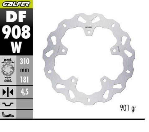 GALFER TARCZA HAMULCOWA TYŁ BMW R 1300GS ADVENTURE '23-'25 (WAVE DISC) (310X181X4.5MM)