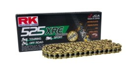 RK ŁAŃCUCH NAPĘDOWY GB525XRE-122 (XW-RING) ZAKUWKA (CLF) W ZESTAWIE KOLOR ZŁOTY (POJEMNOŚĆ: DO 1000 CCM) (42 KN)