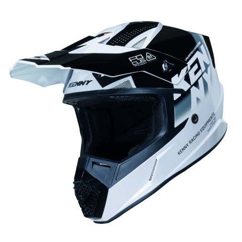 KENNY RACING KASK CROSS/ENDURO TRACK GRAPHIC FOCUS BLACK KOLOR CZARNY/BIAŁY ROZMIAR XS