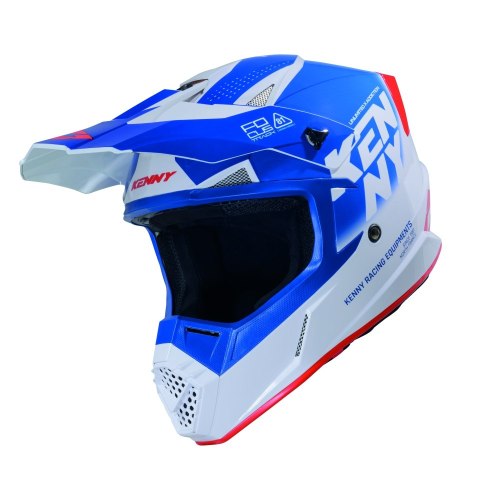 KENNY RACING KASK CROSS/ENDURO TRACK GRAPHIC FOCUS PATRIOT KOLOR BIAŁY/NIEBIESKI/CZERWONY ROZMIAR XS