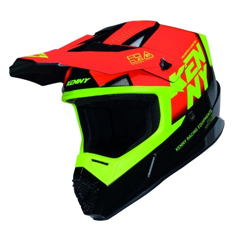 KENNY RACING KASK CROSS/ENDURO TRACK GRAPHIC FOCUS RED KOLOR CZERWONY/CZARNY/ŻÓŁTY ROZMIAR XL