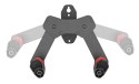 BIKETEC WIESZAK ŚCIENNY NA ROWER (WALL BIKE RACK) STAL MALOWANA PROSZKOWO KOLOR CZARNY, PLASTIK CZERWONY