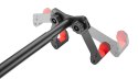 BIKETEC WIESZAK ŚCIENNY NA ROWER (WALL BIKE RACK) STAL MALOWANA PROSZKOWO KOLOR CZARNY, PLASTIK CZERWONY