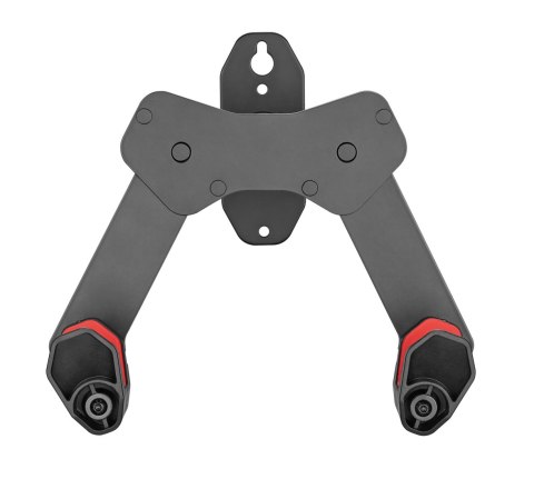 BIKETEC WIESZAK ŚCIENNY NA ROWER (WALL BIKE RACK) STAL MALOWANA PROSZKOWO KOLOR CZARNY, PLASTIK CZERWONY