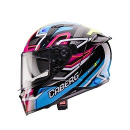 CABERG 2026 KASK INTEGRALNY Z BLENDĄ MODEL AVALON X BRAMA KOLOR CZARNY/NIEBIESKI/ŻÓŁTY FLUO/FUKSJA (INTENSYWNY ODCIEŃ RÓŻOWEGO) 