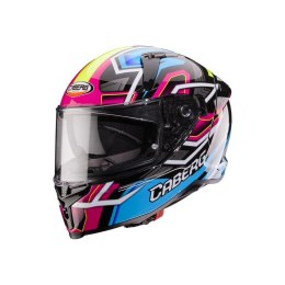 CABERG 2026 KASK INTEGRALNY Z BLENDĄ MODEL AVALON X BRAMA KOLOR CZARNY/NIEBIESKI/ŻÓŁTY FLUO/FUKSJA (INTENSYWNY ODCIEŃ RÓŻOWEGO) 
