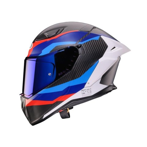 CABERG 2026 KASK INTEGRALNY Z BLENDĄ MODEL DRIFT EVO II CARBON MSPORT KOLOR CZARNY/NIEBIESKI/CZERWONY MAT ROZMIAR S