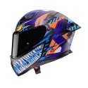 CABERG 2026 KASK INTEGRALNY Z BLENDĄ MODEL DRIFT EVO II NOBO KOLOR CZARNY MAT/CZERWONY FLUO/NIEBIESKI ROZMIAR S