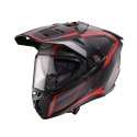 CABERG 2026 KASK OFFROAD / TRAIL / ADVENTURE DUOSPORT (DUAL) TANAMI CARBON GRAVITY KOLOR CZERWONY/SZARY ROZMIAR L