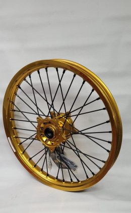 HAAN WHEELS (EXCEL) KOMPLETNE KOŁO PRZEDNIE 21 CALI 21 x 1.85 (OBRĘCZ EXCEL) YAMAHA XTZ 700 TENERE (690) '20-, ZŁOTA OBRĘCZ / CZ