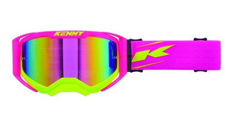 KENNY RACING GOGLE PERFORMANCE EVO 2 NEON PINK- LUSTRO KOLOR RÓŻOWY/ ŻÓŁTY FLUO
