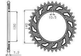 SUNSTAR ZĘBATKA TYLNA 5301 46 SUZUKI GSXR 600 (98-00) (JTR498.46) (ŁAŃC. 525) (530146JT)