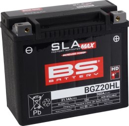 BS 2025/12 AKUMULATOR BGZ20HL MAX (FA) (YTX20HL,YTX20L-BS,YTX20HL-BS,YB18L-A) 12V 20AH 176X89X154 BEZOBSŁUGOWY - ZALANY (ZWIĘKSZ