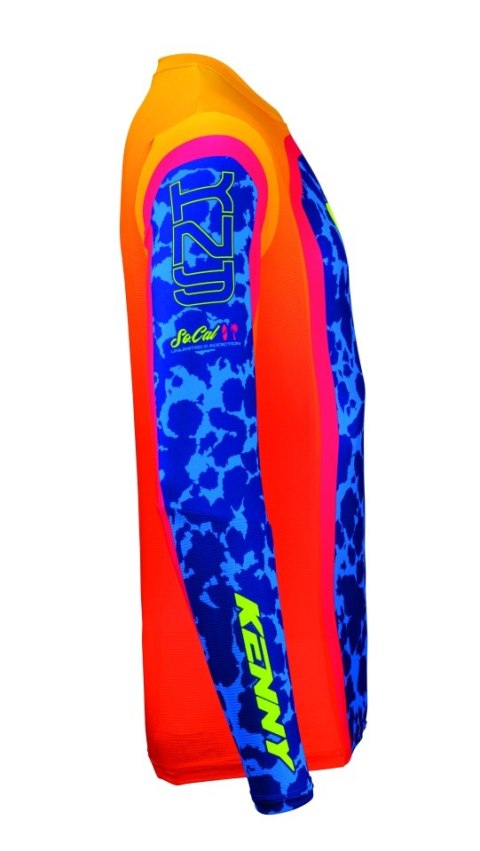 KENNY RACING KOSZULKA CROSS/ENDURO PERFORMANCE KID/JUNIOR/DZECIĘCE SOCAL KOLOR POMARAŃCZOWY/NIEBIESKI ROZMIAR XXS (7/9 LAT)