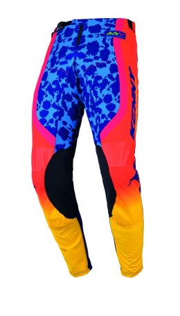 KENNY RACING SPODNIE CROSS/ENDURO PERFORMANCE KID/JUNIOR/DZECIĘCE SOCAL KOLOR POMARAŃCZOWY/NIEBIESKI ROZMIAR 28 (12 LAT)