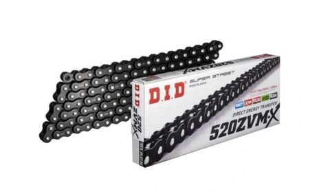DID ŁAŃCUCH NAPĘDOWY 520ZVMXBK-110 (110 OGNIW) X-RING (OTWARTY + ZAKUWKA)