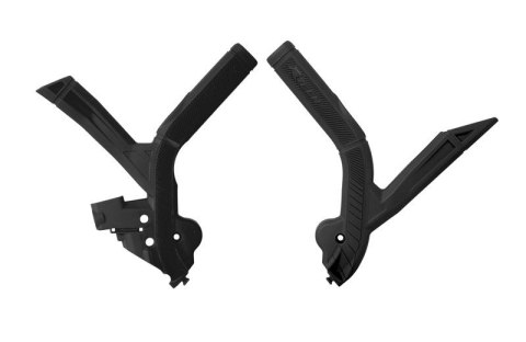 RACETECH (RTECH) OSŁONY RAMY (KOMPLET) BI-MATERIAL SUPER GRIP BETA RR 250 / 300 / 350 / 390 / 430 / 480 '24, KOLOR CZARNY