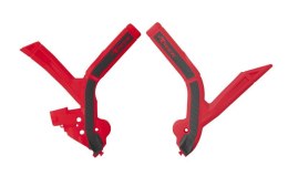 RACETECH (RTECH) 2025/12 OSŁONY RAMY (KOMPLET) BI-MATERIAL SUPER GRIP BETA RR 250 / 300 / 350 / 390 / 430 / 480 '24, KOLOR CZERW