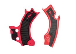 RACETECH (RTECH) OSŁONY RAMY (KOMPLET) BI-MATERIAL SUPER GRIP HONDA CRF 450 R / RWE / RX '25, CRF 250 R / RX '25, KOLOR CZERWONY