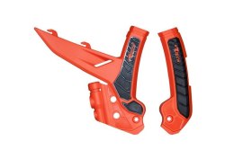 RACETECH (RTECH) 2025/12 OSŁONY RAMY (KOMPLET) BI-MATERIAL SUPER GRIP KTM EXC / EXCF 150 / 250 / 300 / 450 / 500 '24, SX 250 / 3