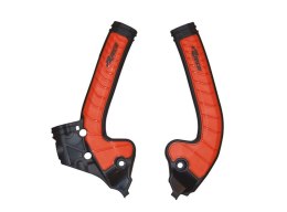 RACETECH (RTECH) OSŁONY RAMY (KOMPLET) BI-MATERIAL SUPER GRIP KTM SX 85 '18-'24 KOLOR POMARAŃCZOWY / CZARNY