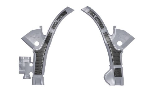 RACETECH (RTECH) OSŁONY RAMY (KOMPLET) BI-MATERIAL SUPER GRIP STARK FUTURE VARG SMX1 '23-'25 KOLOR SZARY / CZARNY
