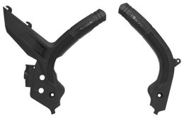 RACETECH (RTECH) OSŁONY RAMY (KOMPLET) BI-MATERIAL SUPER GRIP HONDA CRF 450 R / RX '21-'24, CRF 250 R / RX '22-'24 KOLOR CZARNY