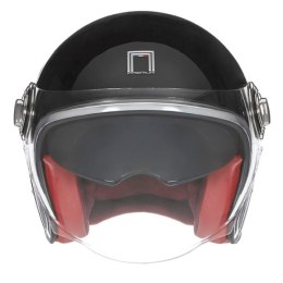 NOX PREMIUM KASK OTWARTY JET HERITAGE SOLID KOLOR CZARNY POŁYSK ROZMIAR S