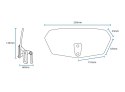 OXFORD WINDSHIELD DEFLEKTOR REGULOWANY NA SZYBĘ PRZYCIEMNIANY (DYMIONY) (SMOKED) 260 x 125MM