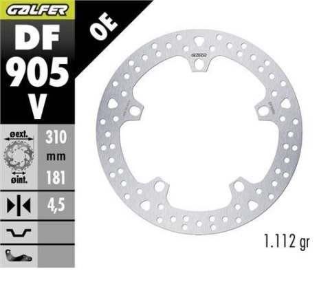 GALFER TARCZA HAMULCOWA PRZÓD BMW R 1300GS ADVENTURE '23-'25 (ROUND DISC) (310X181X4.5MM)