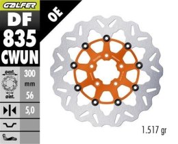 GALFER TARCZA HAMULCOWA PRZÓD HARLEY-DAVIDSON (300X56X5) PŁYWAJĄCA KOLOR POMARAŃCZOWY