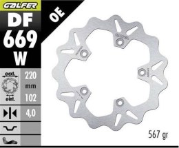 GALFER TARCZA HAMULCOWA TYŁ APRILIA RS 125/250/457/660 '92-'24; RSV 1000 MILLE '98-'00; RSV 1000 TUONO '02-; (WAVE FIXED) (220X1
