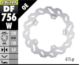 GALFER TARCZA HAMULCOWA TYŁ BMW HP 4 '12-; M 1000R '21-; S 1000 R '14-'23; S 1000RR '09-'20 (WAVE FIXED) (220X120X5MM)