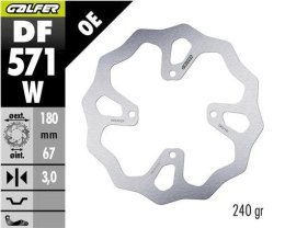GALFER TARCZA HAMULCOWA TYŁ KTM 65 SX '25-, HUSQVARNA TC 65 '25-, GAS GAS MC 65 '25- (180X67X3) WAVE