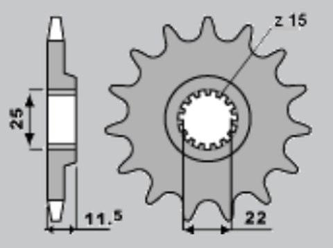 JR WYPRZEDAŻ ZĘBATKA PRZEDNIA 1252 13 (190213JT) KTM LC 4 '88-'09