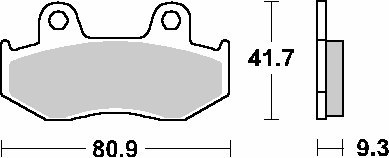 SBS PROMOCJA KLOCKI HAMULCOWE KH323 OFF-ROAD SINTER YAMAHA YFM 700 RAPTOR '13-'14, YFZ 450S '06-'09 KOLOR ZŁOTY