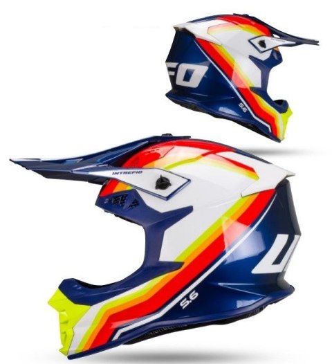 UFO 2026/01 KASK INTREPID CROSS KOLOR ŻÓŁTY/NIEBIESKI FLUO ROZMIAR M ( ECE 22R06 ) - KOLEKCJA 2026