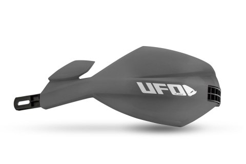 UFO 2026/01 OSŁONY RĄK (HANDBARY) MUGAN UNIWERSALNE KOMPLET Z MOCOWANIEM NA KIEROWNICĘ 22 I 28MM KOLOR SZARY