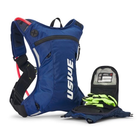 USWE CAMEL BAG MOTO HYDRO 3 FACTORY BLUE KOLOR NIEBIESKI MOTO/ROWER POJEMNOŚĆ 2L PŁYN (3L PLECAK + 2L PŁYN) ZASTĘPUJE 2033439