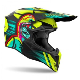 AIROH KASK CROSS / ENDURO / ATV / QUAD WRAAAP CYBER KOLOR ŻÓŁTY FLUO/ZIELONY MAT ROZMIAR L