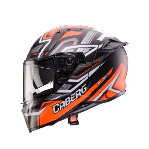 CABERG KASK INTEGRALNY Z BLENDĄ MODEL AVALON X BRAMA KOLOR CZARNY MAT/CZERWONY FLUO/SZARY ROZMIAR M