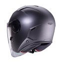 CABERG KASK OTWARTY JET Z BLENDĄ MODEL SOHO SOLID KOLOR SZARY MAT - GUNMETAL ROZMIAR S