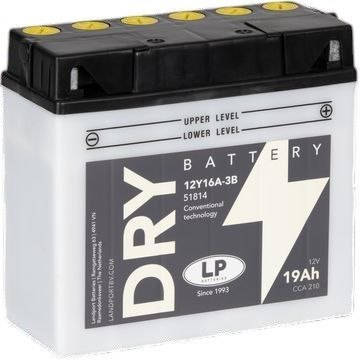 LANDPORT AKUMULATOR 12Y16A-3B (MD 12Y16A-3B) 12V 19AH (CCA 210) 186X82X171 OBSŁUGOWY - ELEKTROLIT OSOBNO (2) UE2019/1148