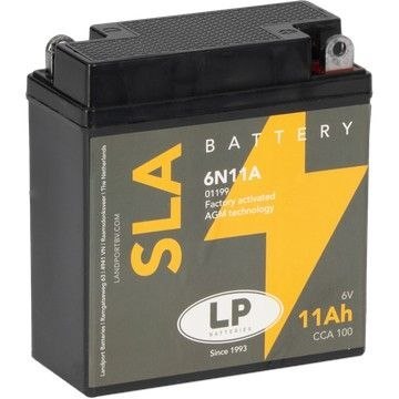 LANDPORT AKUMULATOR 6N11A SLA (MS 6N11A) 6V 11AH (CCN 100) 121X58X130 BEZOBSŁUGOWY - ZALANY (10)