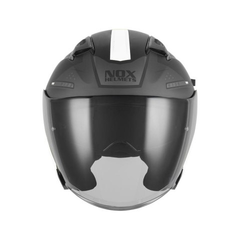 NOX KASK OTWARTY JET Z BLENDĄ N130 EKTO KOLOR BIAŁY/CZARNY MAT ROZMIAR L
