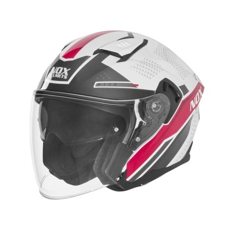 NOX KASK OTWARTY JET Z BLENDĄ N130 EKTO KOLOR BIAŁY/RÓŻOWY ROZMIAR M