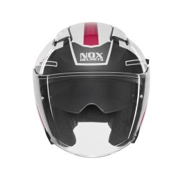 NOX KASK OTWARTY JET Z BLENDĄ N130 EKTO KOLOR BIAŁY/RÓŻOWY ROZMIAR XS