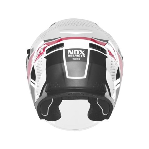 NOX KASK OTWARTY JET Z BLENDĄ N130 EKTO KOLOR BIAŁY/RÓŻOWY ROZMIAR S